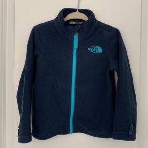North Face Navy Blue Fleece Zip Jacket Mock Neck 2T (like Patagonia)